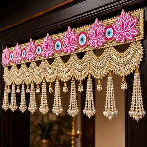 Toran de Loto con Ojo Turco Hecho a Mano de Primera Calidad, Borlas de Perlas, Plástico Ecológico Reutilizable, Decoración Multifuncional para Puerta y Hogar - Product Image 2