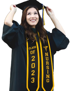 Écharpe et Froncée de Remise de Diplôme Classe de 2026 avec Nom Personnalisé 100% Polyester Accessoires Scolaires Unisexe Adulte - Product Image 1