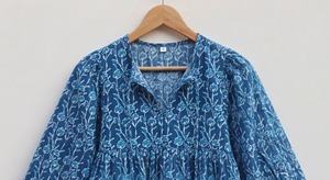 Boho Hand Block Print Floral Lace Women's Cotton Tank Tops <b>Bow</b> Collar Breathable Casual Summer <b>Gift</b> Wear Bulk Supplier India - Product Image 6