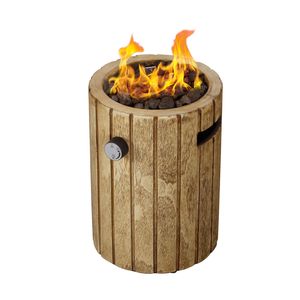 Brasero portable au propane de 10 000 BTU, aspect bois, colonne de feu en oxyde de magnésium avec pierres de lave - Product Image 1