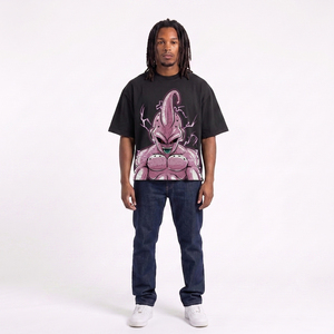 Camiseta de Hombre 100% Algodón con Estampado del Personaje Frieza, Manga Corta, Negra, Estilo Casual, Cuello Redondo, Diseño Holgado, Ecológica - Product Image 4