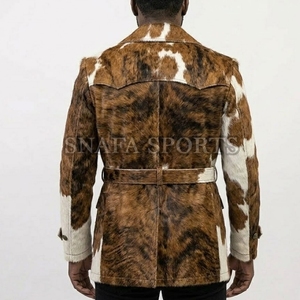 Professional Manufacturer Cowhide Embossed Design Custom Printing Logo Cow Hide <b>Leather</b> <b>Jacket</b> For <b>Men</b> - Product Image 2