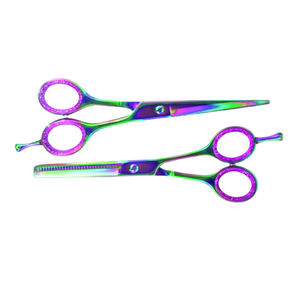 Juego de Tijeras de Peluquería Profesionales de Primera Calidad, 2 Piezas, Rectas, para Corte de Cabello, Marca Personalizada, MOQ Bajo, para Uso en Entrenamiento - Product Image 1