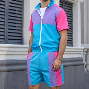 Conjunto de Pantalones Cortos y Chaqueta Cortavientos Transpirable para Hombre, con Logotipo Bordado Personalizado, Diseño Clásico, 100% Poliéster, Ropa Deportiva para Otoño - Product Image 2