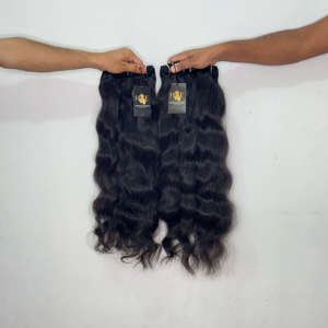 Wholesale Curly Indian Raw Hair, Mink Raw <b>Body</b> <b>Wave</b> Human Hair Bundles,Raw Indian Wavy curly Temple Human hair - Product Image 2