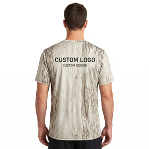 T-shirt camouflage à manches courtes pour homme UPF 50+ personnalisé, respirant, haute performance, vêtement d'extérieur OEM pour la chasse et la pêche - Product Image 2