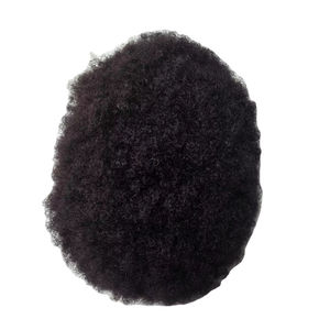 Peluca Afro de Cabello Humano Indio 100% Remy, Ondas Sueltas, Ondas Profundas, Ondas Naturales, Impermeable, con Base de Monofilamento, Taz Hair BD - Product Image 1
