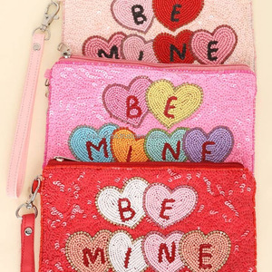 Monedero con cuentas de Mardi Gras con diseño de paraguas | Bolsa con cremallera hecha a mano para carnaval | Embrague de fiesta de festival de lentejuelas para mujer - Product Image 4