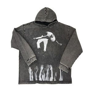 Sudadera con Capucha para Hombre, Diseño Premium 100% Algodón, Estilo Urbano Invernal, Sin Bolsillos, Borde sin Rematar, Forro Polar Ecológico, Logotipo Personalizado en la Parte Delantera - Product Image 6