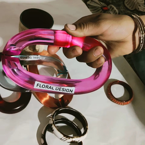 Grandes chaînes à maillons en résine transparente colorée style ange pour décoration murale, projets DIY, accessoires de séparation de pièce - Product Image 1