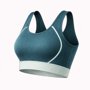 ชุดออกกำลังกายพลัสไซส์ น้ำหนักเบา พิมพ์ลายด้านหน้าได้ตามต้องการ สปอร์ตบราสำหรับผู้หญิง ออกกำลังกายกลางแจ้ง ไร้ตะเข็บ สีพื้น รองรับระดับปานกลาง ระบายอากาศได้ดี - Product Image 4