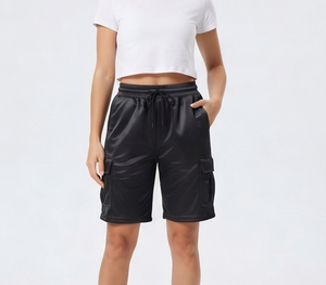 <b>Women</b> <b>Cargo</b> Sweat <b>Shorts</b> 100% Polyester Drawstring Mid Waist Casual Winter Wear Gym Training <b>Cargo</b> Sweat <b>Shorts</b> Ladies - Product Image 4