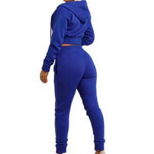 OEM Logo personnalisé vente en gros de grande taille à la mode haut court survêtement 2 pièces ensemble motif solide courte longueur pour l'hiver 2026 HI - Product Image 6