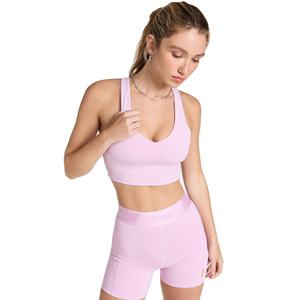 Ensemble de soutien-gorge de sport et short de yoga pour femmes, motif uni, longueur au-dessus du genou, pour vêtements de sport, vente chaude - Product Image 1