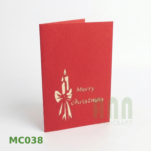 การ์ดอวยพร ANN HANDICRAFT MC038 แบบกำหนดเอง ขนาด A5 ตัดด้วยเลเซอร์ 3 มิติ ป๊อปอัพ ลายนูน 'ขอบคุณ' ธีมคริสต์มาสวีียดนาม สำหรับวันพิเศษ - Product Image 4