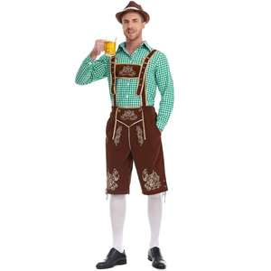 Auténticos pantalones de cuero bávaros para hombre – Traje de Oktoberfest con bordado vintage y acabado de primera calidad - Product Image 5