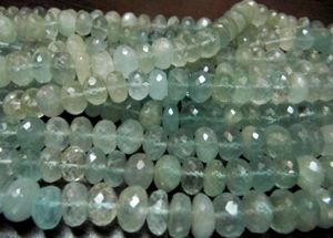 Perles facettées rondes en aquamarine naturelle, 11 mm, pierre précieuse bleue, brin de 8 pouces de long - Product Image 4