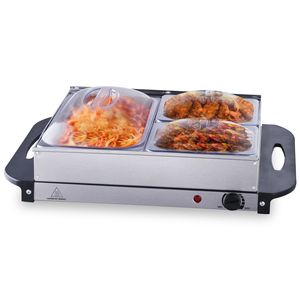 Scaldabagno elettrico a Buffet in argento 14 \ "X 14 \" Set di scaldabagno portatile in acciaio inossidabile - Product Image 1