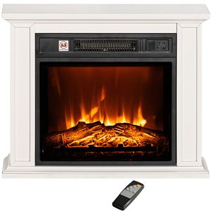 Inserto per Caminetto Elettrico Sostituibile da 1400W, 26 Pollici, Autoportante con Effetto Fiamma 3D, Bianco, per Uso Domestico - Product Image 1