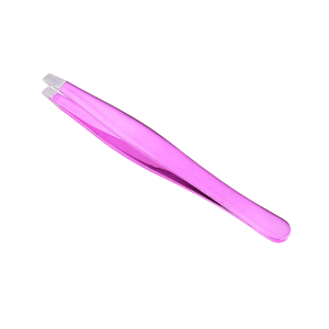 Premium Purple Stainless Steel Slant Tip Eyebrow Tweezers Custom Beauty Grooming <b>Tool</b> for Professional Use - Product Image 1