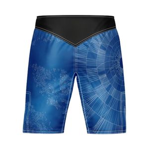 Shorts MMA pour homme à imprimé numérique bleu, tissu extensible 4 directions, haute qualité, shorts de combat personnalisés pour arts martiaux - Product Image 2