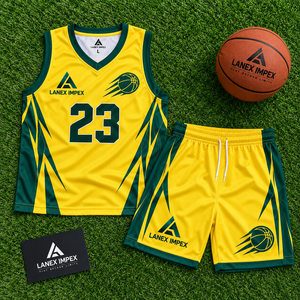 Ensemble d'uniformes de basketball personnalisés OEM – Maillots et shorts de basketball respirants par sublimation pour hommes et jeunes joueurs - Product Image 6