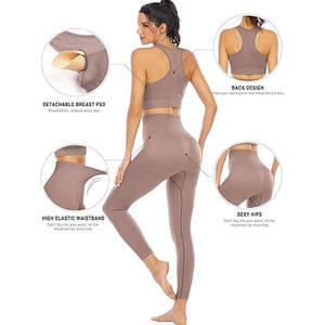 Conjuntos Deportivos para Mujer, Leggings Sin Costuras de Cintura Alta con Sujetador Deportivo Elástico Acolchado, Perfectos para Gimnasio y Yoga - Product Image 4