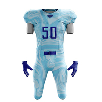 Uniforme de Fútbol Americano Sublimado Personalizado al por Mayor, Estilo Moderno, Alta Calidad, Verano, Último Modelo, Talla Grande, Pantalón Corto 100%