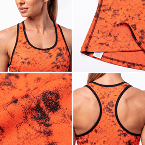 100% Cotton Polyester <b>Knitted</b> <b>Tank</b> <b>Top</b> Women Printed Quick Dry Singlet Fitness Wear Racerback <b>Top</b> <b>Ladies</b> Breathable Gym <b>Tank</b> Tee - Product Image 6