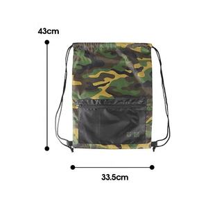 Custom Unisex Large Capacity Softback Gym <b>Drawstring</b> <b>Backpack</b> Soft Handle Interior Zipper Pocket - Product Image 6