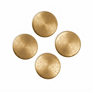 Wholesale Pure Copper Coasters Set Handcrafted Hammered Metal Drink Coasters With Holder Round Cup <b>Mats</b> For <b>Bar</b> & Home Decor - Product Image 3