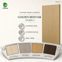 Panneau MDF mélaminé Jinbase Golden Reed Oak 18 mm E0 1220x2440 mm, panneau de fibres à densité moyenne pour armoire de cuisine, placard