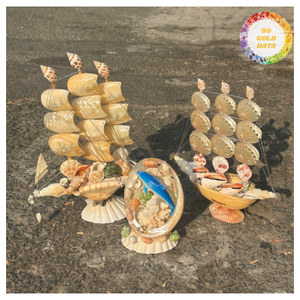 Colorful Natural Handmade Seashell Decoration Set <b>Abalone</b> Conch <b>Shell</b> Hanging Boat Aquarium Christmas - Caryln - Product Image 2
