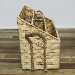 Porte-revues en jacinthe d'eau et jonc de mer écologique, artisanat fait main pour la maison et le bureau, Artex Dong Thap, Vietnam - Product Image 5