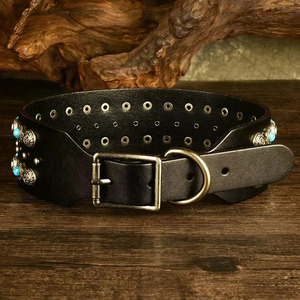 Comfortable Wholesale braided leather pet <b>collar</b> with durable construction for <b>small</b> and large <b>dogs</b> in reasonable price - Product Image 1