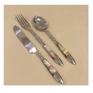 Cuchara y Cuchillo Decorativos de Lujo para Restaurantes, Juego de Cubiertos de Acero Inoxidable Ecológico con Mango de Resina, Diseño Popular - Product Image 5