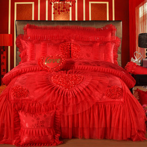 Wedding Full Section Luxury Bedding <b>Sets</b> Queen Quilt Bedding <b>Set</b> Luxury <b>Comforter</b> Bed Sheet Bedding <b>Set</b> 8 Pieces - Product Image 1