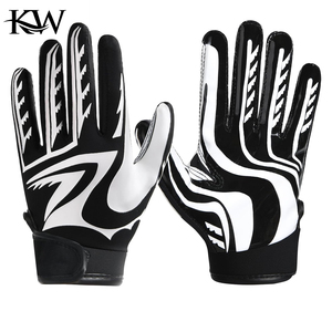 Guantes de Fútbol Americano con Acolchado Adhesivo y Características Antideslizantes, Impermeables, Elásticos, con Correa Ajustable para la Muñeca, para Rugby en Interiores - Product Image 2