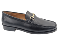 Mocassins noirs pour hommes à bout fermé, chaussures de bureau et de carrière à enfiler, semelle extérieure en caoutchouc antidérapante avec coussin d'air, logo gravé, toutes saisons