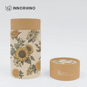 Custom <b>Round</b> Paper Tube Packaging with Matt Lamination Embossing for Skin Care Serum-Recyclable Customizable for High-end Brands - Product Image 4