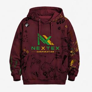 Sweat à capuche unisexe en molleton de coton avec impression intégrale de motifs, vente en gros - Product Image 4