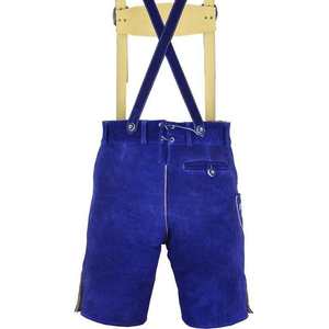 Pantalones Bávaros Azules Reales para Hombre, de Cuero Genuino, con Bordado de Tela de Lana, para Festivales, Tallas Europeas del 46 al 60 - Product Image 4