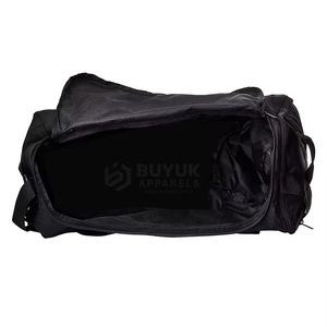 Sac de sport noir 600D 30-40L avec bandoulière et poches zippées - Product Image 4