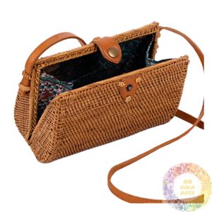 Sac fourre-tout en rotin fait main, sac à main en paille naturelle tressée, sac de voyage, sac de shopping, sac de pique-nique, sac de plage, accessoire décontracté pour femme - Product Image 2