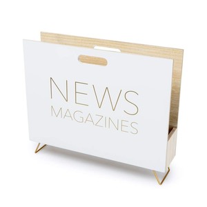 Porte-revues moderne en MDF laqué blanc de qualité supérieure - Rangement minimaliste en gros - Product Image 3