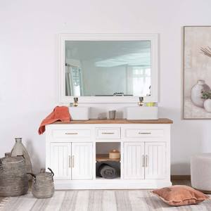 Mueble de baño doble Vandana Royal Spirit en acacia natural y blanco - Product Image 1