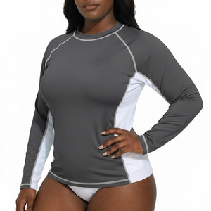 Quick Dry Men's Rash Guard Long Sleeve <b>Surfing</b> Swimwear Polyester/Nylon 100% Sun Protection rash guard - Product Image 1