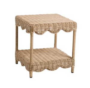 Handwoven Wicker Rattan <b>Table</b> Boho Coastal Nightstand End <b>Table</b> for Living Room Bedroom <b>Small</b> Space Furniture from Vietnam - Product Image 1