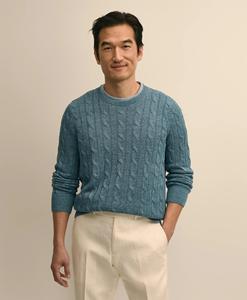 Pull en tricot bleu à col rond pour homme, coupe classique, couleur unie, sweat-shirt décontracté, vêtement d'automne - Product Image 1