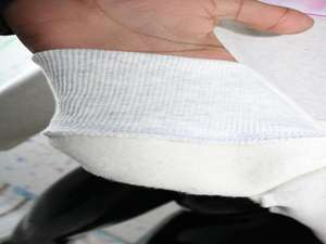 LENZ ASH GREY <b>Mock</b> <b>Neck</b> Sweatshirt 100% LIGHT PINK Applique Embroidery wide <b>neck</b> Sweatshirt Finer Threads - Product Image 4